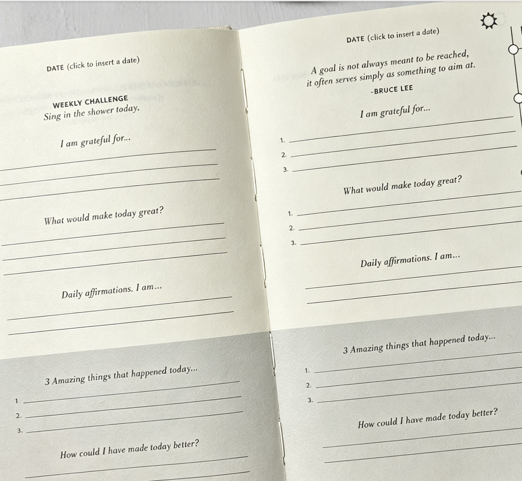 Daily Gratitude Journal with Linen Cover